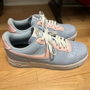Custom Nike Air Force 1 Low in Blue/Pink